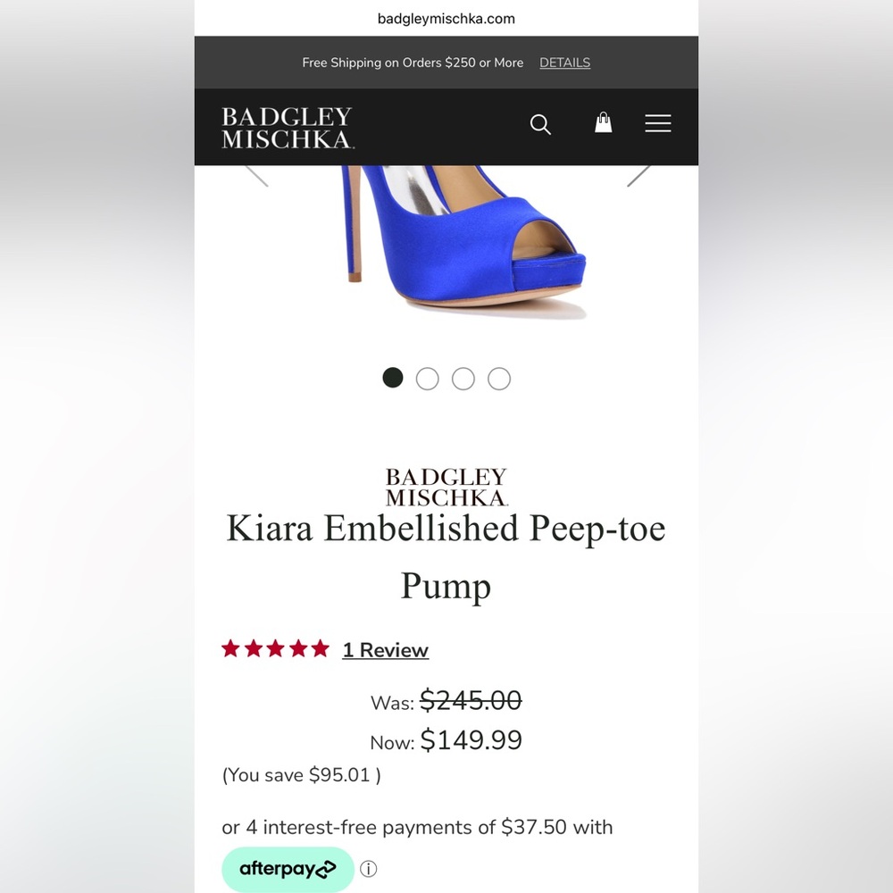 Badgley Mischka Kiara Satin Evening Pump - Picture 2 of 12